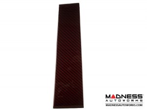 FIAT 500 Pillar Trim Set - Carbon Fiber - Red Candy - 6 pc set